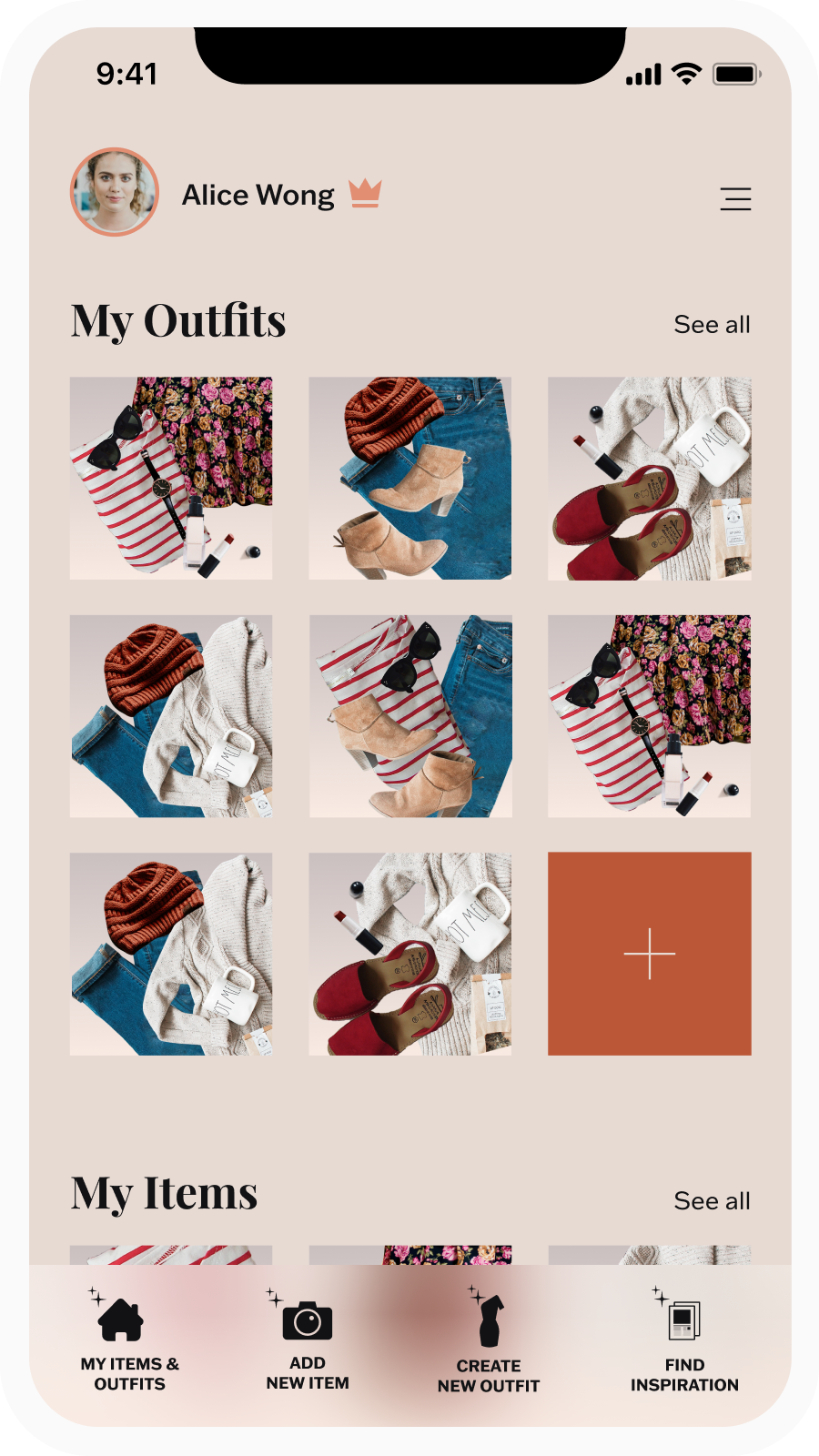 Fashion App UI Home Screen