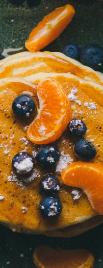 Pancakes with fruits